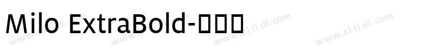 Milo ExtraBold字体转换